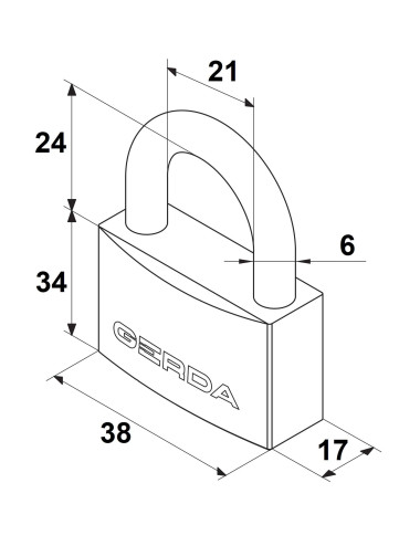 kłódka Gerda Iron Line KZZS...