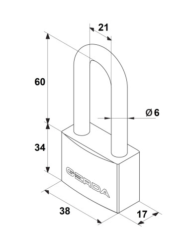 kłódka Gerda Iron Line KZZS...