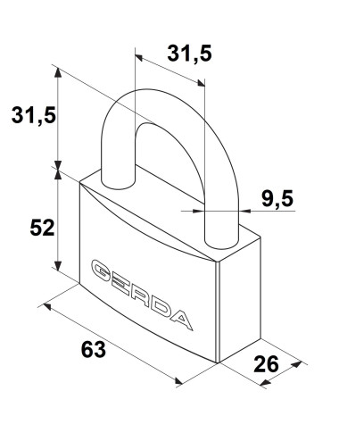 kłódka Gerda Iron Line KZZS...