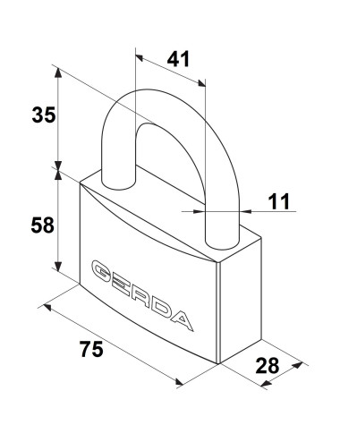 kłódka Gerda Iron Line KZZS...