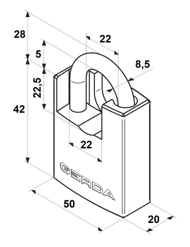 kłódka Gerda Iron Line KZZC...