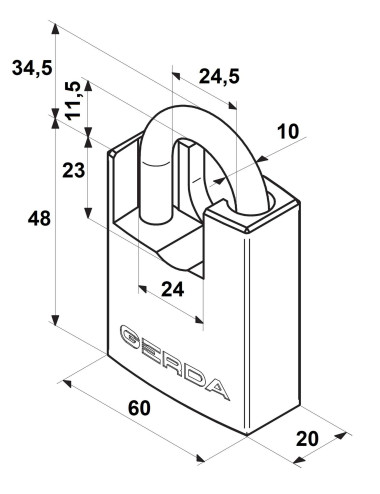kłódka Gerda Iron Line KZZC...