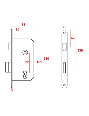 zamek Jania Z079 - 72/50 na...