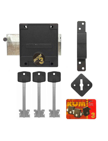 zamek nawierzchniowy Romus ROM 3x czarny