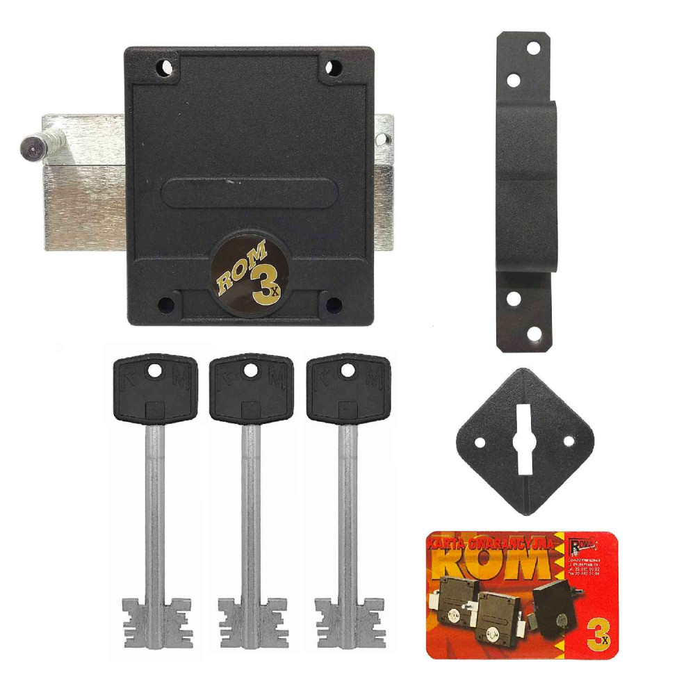 zamek nawierzchniowy Romus ROM 3x czarny