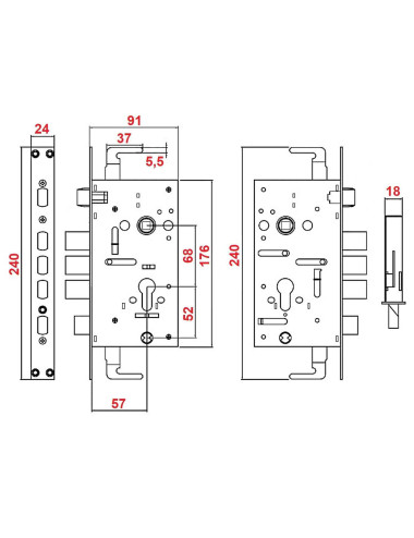 zamek główny do drzwi chińskich 08A