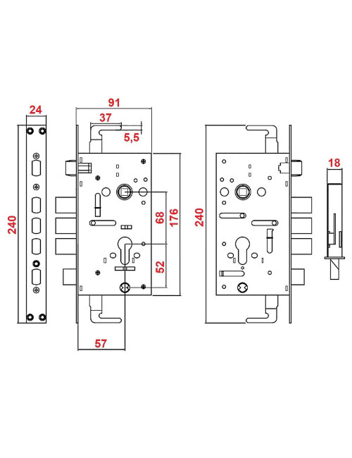 zamek główny do drzwi chińskich 08A