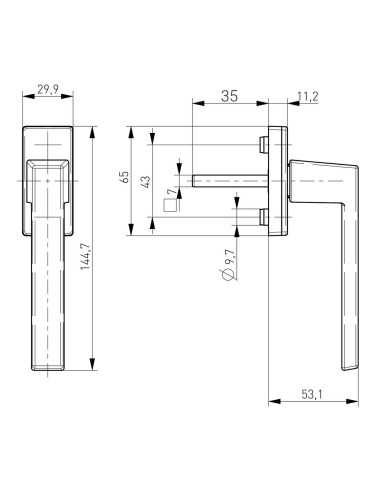 klamka Tallinn 35/45 RAL 9005M czarna
