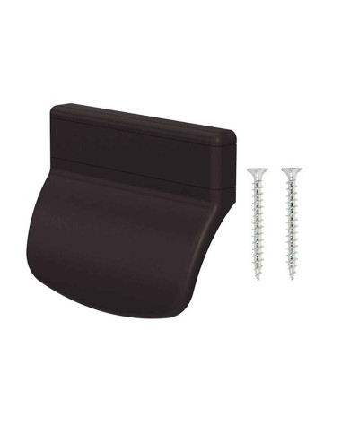 pochwyt balkonowy Medos PCV RAL 8019 brązowy z wkrętami