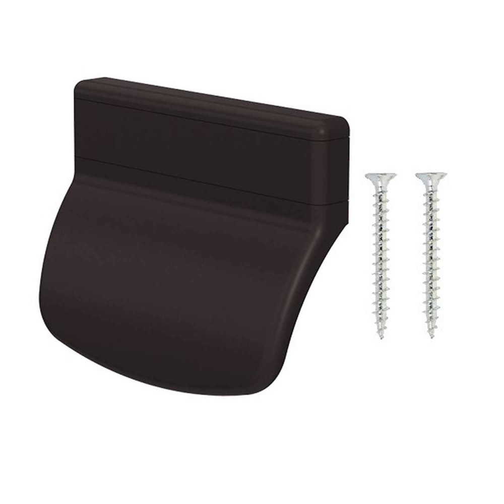 pochwyt balkonowy Medos PCV RAL 8019 brązowy z wkrętami