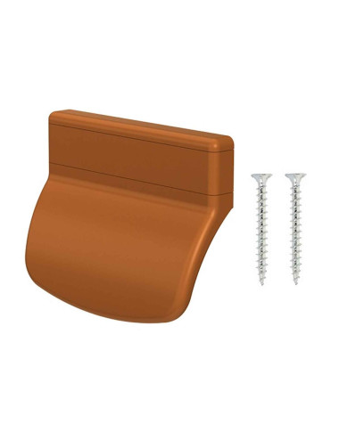 pochwyt balkonowy Medos PCV RAL 8003 złoty dąb z wkrętami