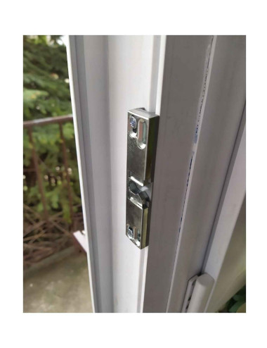zatrzask balkonowy Medos Aluplast/Wital/Decco z pochwytem PCV RAL 7035