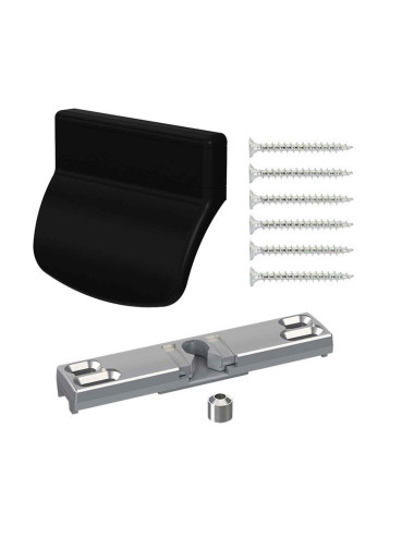 zatrzask balkonowy Medos Aluplast/Wital/Decco z pochwytem PCV RAL 9005M