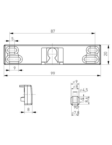 zatrzask balkonowy Medos Aluplast/Wital/Decco