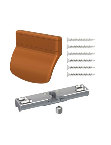 zatrzask balkonowy Medos Aluplast/Wital/Decco z pochwytem PCV RAL 8003 złoty dąb