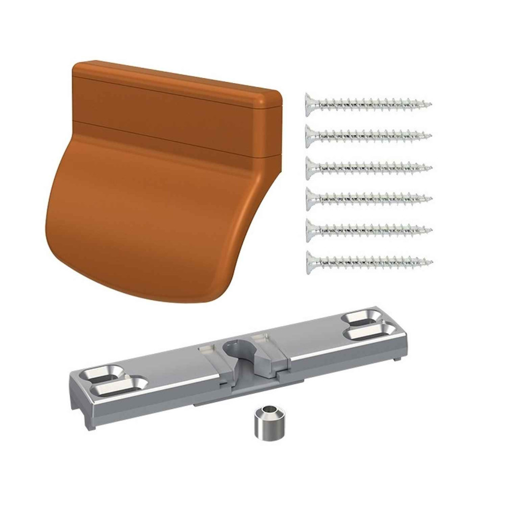 zatrzask balkonowy Medos Aluplast/Wital/Decco z pochwytem PCV RAL 8003 złoty dąb