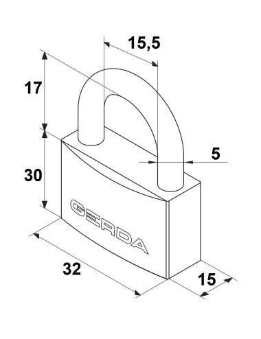 kłódki Gerda Iron Line KZZS S30 - 4 szt