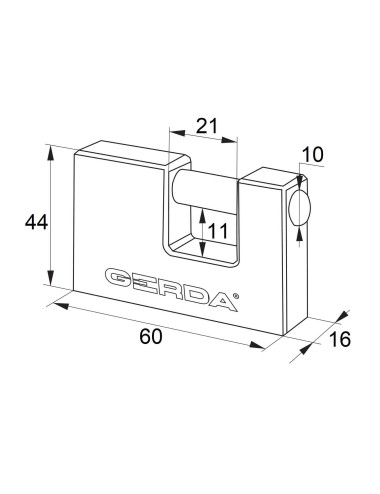 kłódka Gerda Iron Line KZZT T60