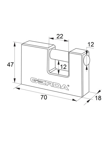 kłódka Gerda Iron Line KZZT T70