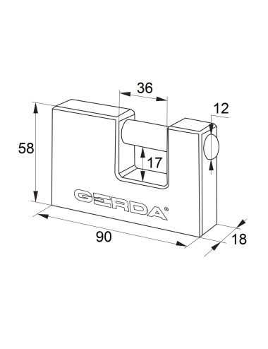 kłódka Gerda Iron Line KZZT T90