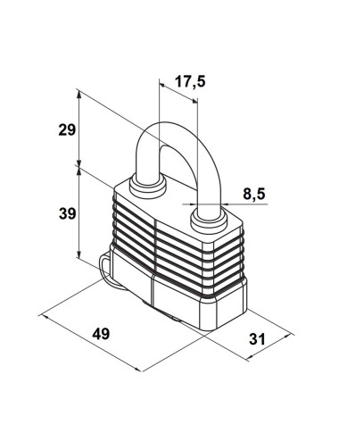 kłódka Gerda Aqua Modus KSM S45A