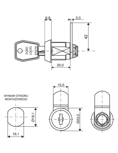zamek Euro-Locks B671027/26531