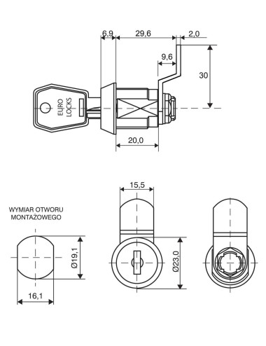 zamek Euro-Locks B671527/15589 master key