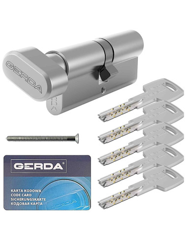 wkładka Gerda Evo 30/35G z gałką nikiel