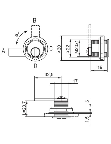 zamek Lob ZK21 zabierak A1