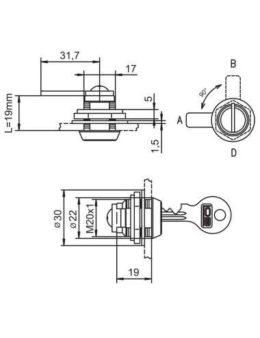 zamek Lob ZKP21 zabierak A1