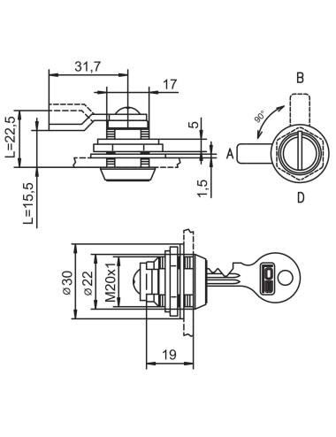 zamek Lob ZKP22 zabierak A1