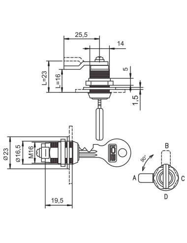 zamek Lob ZKP61 zabierak A1