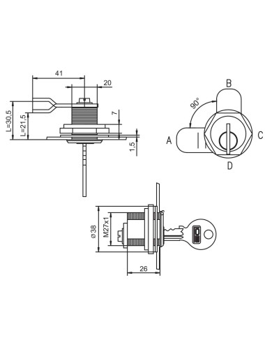 zamek Lob ZKT21 zabierak A1