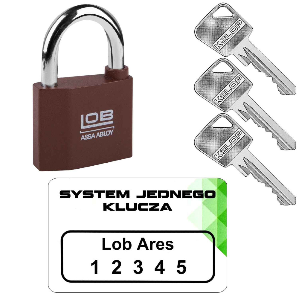 kłódka Lob KZ50 system jednego klucza