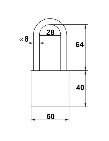 kłódka Lob KZ51 system jednego klucza