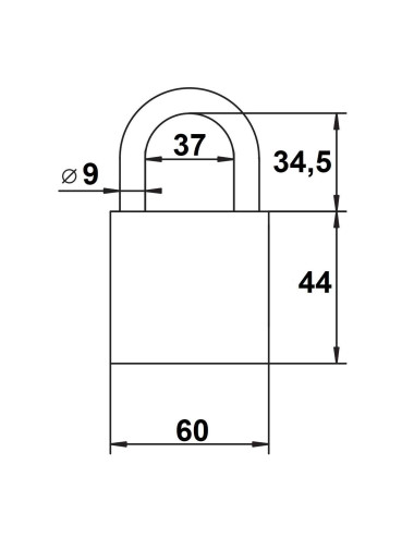 kłódka Lob KZ60 system jednego klucza