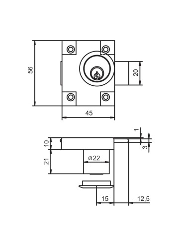 zamek Lob ZMB2 prawy