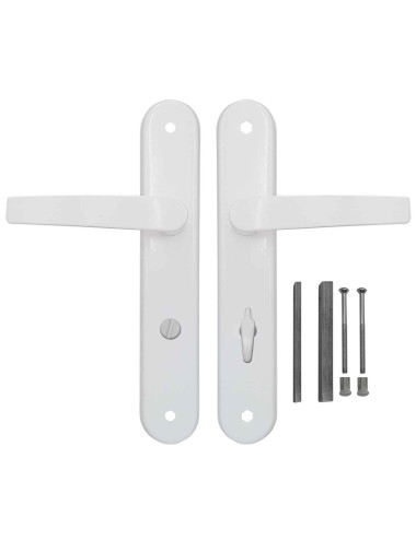 klamka Lob MKS-C72-10-11 biała, WC, długi szyld