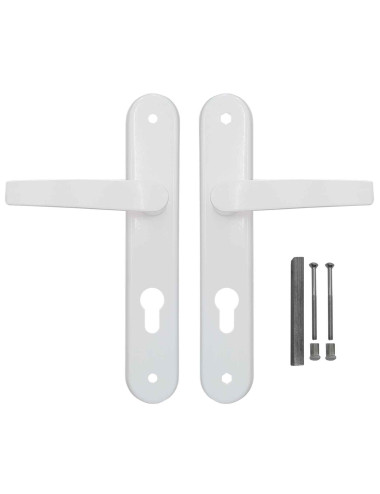 klamka Lob MKS-B72-10-11 biała, na wkładkę, długi szyld