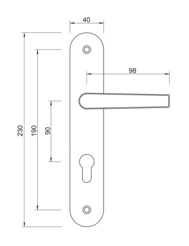 klamka Lob MKS-B90-10-11