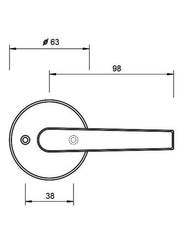 klamka Lob MK-KL1-10-11 biała