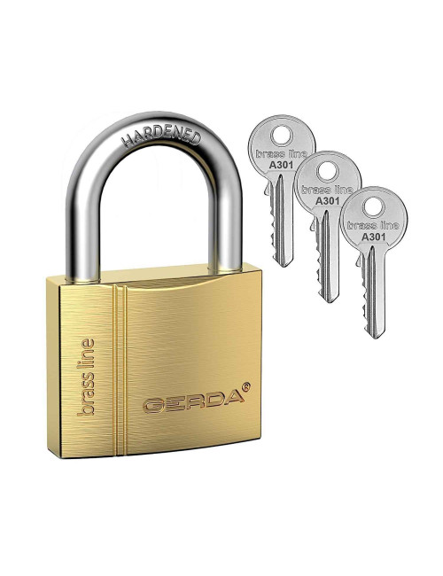 kłódka Gerda Brass Line KMZ S30 - S3010A system jednego klucza A301