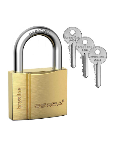 kłódka Gerda Brass Line KMZ S40 - S4010A system jednego klucza A404