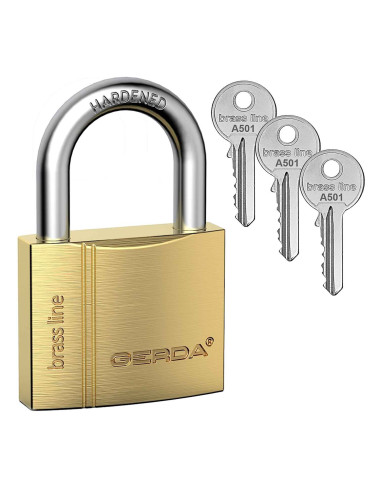 kłódka Gerda Brass Line KMZ S50 - S5010A system jednego klucza A501