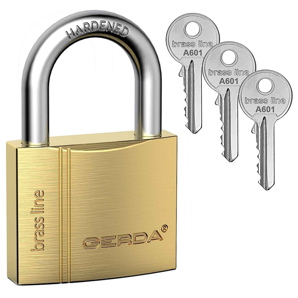 kłódka Gerda Brass Line KMZ S60 - S6010A system jednego klucza A601