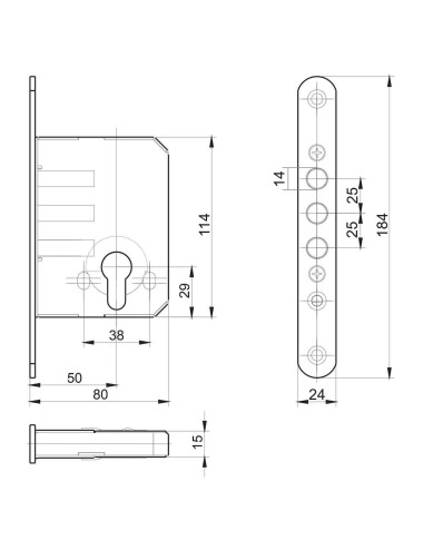 zamek trzpieniowy Gerda ZW500 Premium - 0/50 chrom
