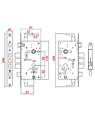 zamek główny do drzwi chińskich 08AO