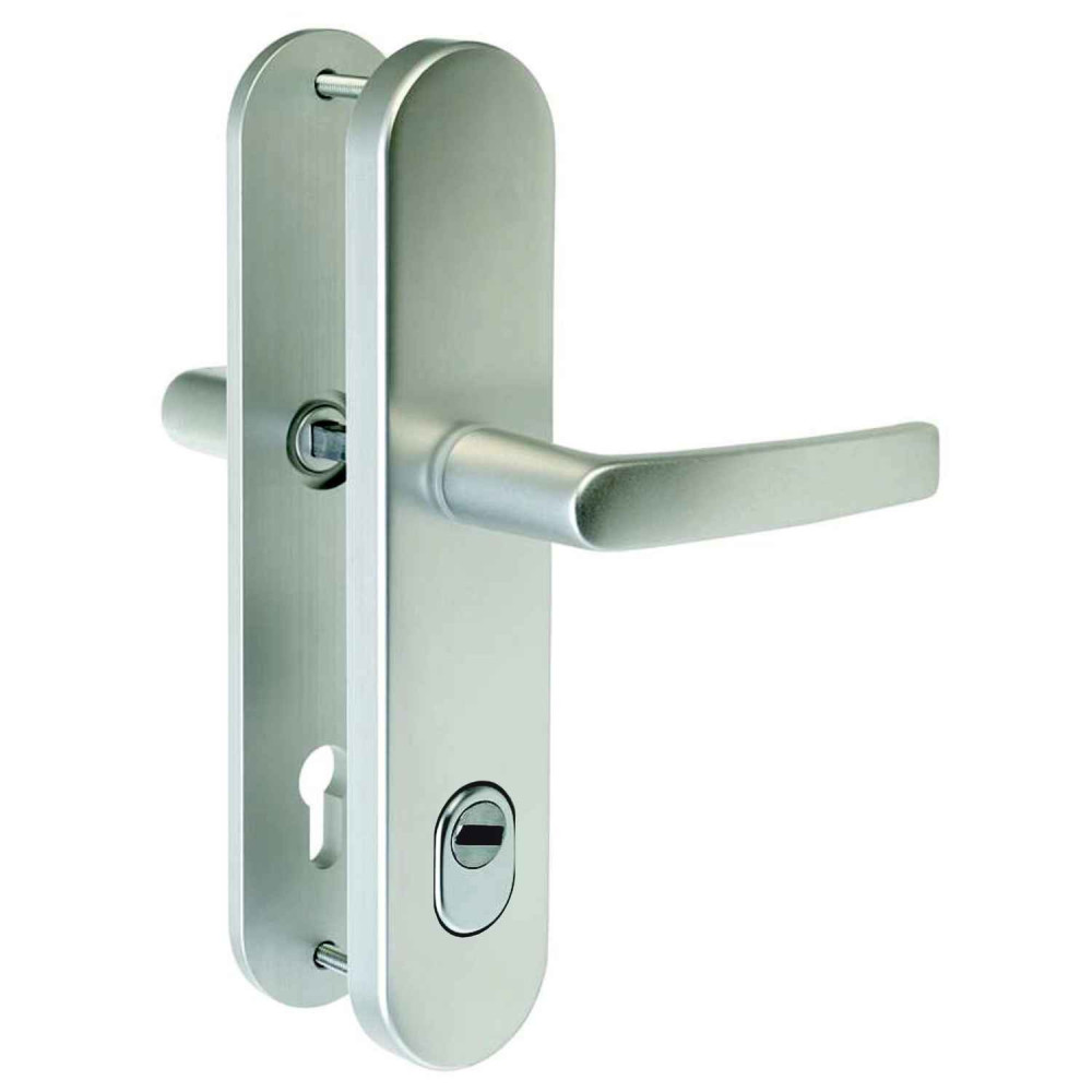 klamka Lob Herkules 2 XT, 72 mm, F1 srebrna