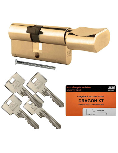 wkładka Lob Dragon XT z gałką mosiądz