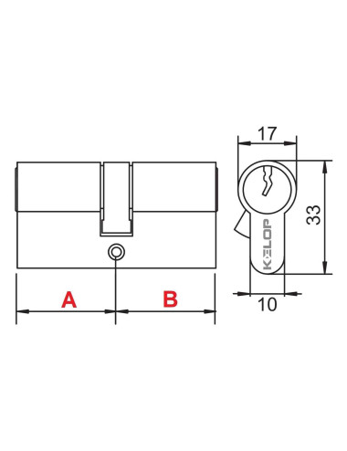 wkładka KELOP K100 nikiel system master key